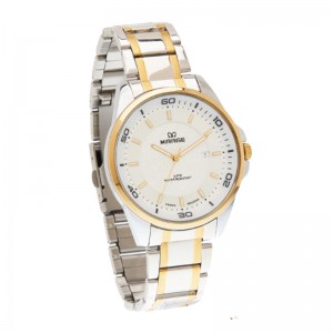 Mirage 8731 Silver Gold White DIal Man MDBTGSL